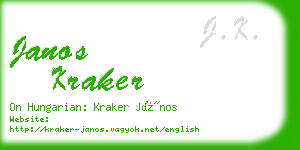 janos kraker business card